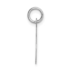 14k White Gold Medium Script Letter O Initial Charm