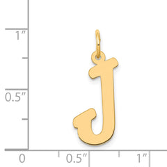 14k Large Script Letter J Initial Charm