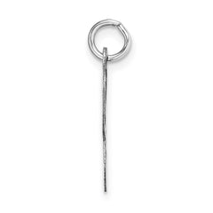 14k White Gold Large Script Letter K Initial Charm