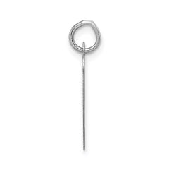 14k White Gold Large Script Letter P Initial Charm