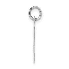 14k White Gold Large Script Letter R Initial Charm