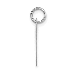 14k White Gold Large Script Letter T Initial Charm