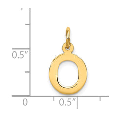 14k Small Block Letter O Initial Charm
