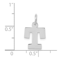 14KW Small Block Letter T Initial Charm