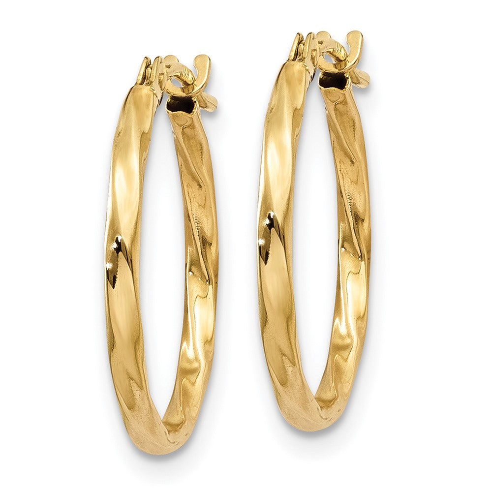 14k Twist Hoop Earrings