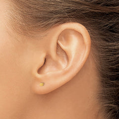 14K Polished Cube Post Earrings - 2