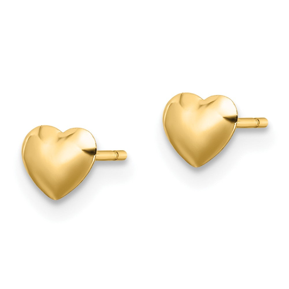 14K Polished Heart Post Stud Earrings - 4