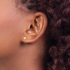 14K Polished Heart Post Stud Earrings - 4