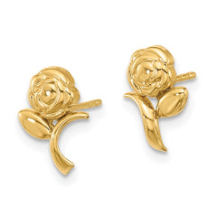 14K Polished Rose Post Earrings - 2