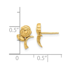 14K Polished Rose Post Earrings - 2