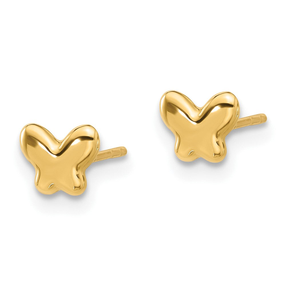 14K Polished Butterfly Post Earrings