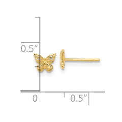 14K Polished Butterfly Post Earrings - 2