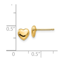 14K Polished Heart Post Stud Earrings - 2