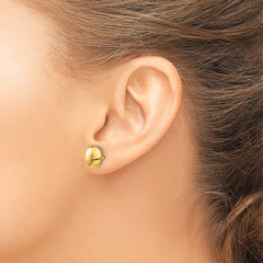 14k Polished Button Post Ear