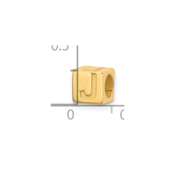 14ky Alphabet Bead Letter J
