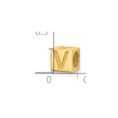 14ky Alphabet Bead Letter V