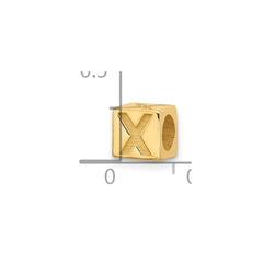 14ky Alphabet Bead Letter X