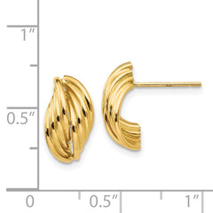 14k Polished Fancy Post Earrings - 2
