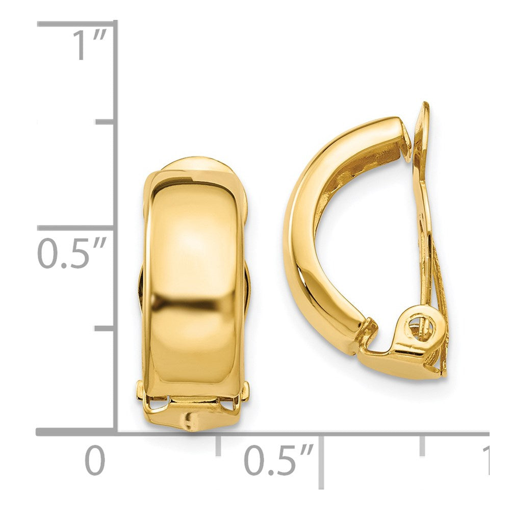 14k Non-Pierced Polished Earrings