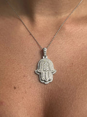 LIV "Doron" Hamsa Hand Diamond Necklace