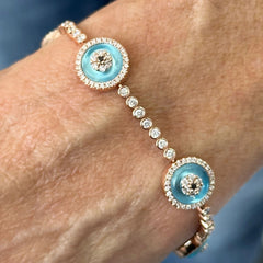 LIV “Ella” evil eye tennis bracelet