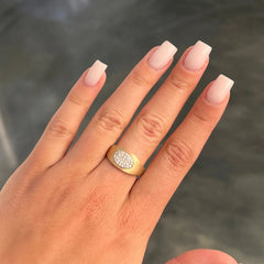 LIV “Leah” Oval Diamond Pebble Ring
