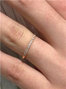 LIV 14k Rose Gold & Diamonds 0.24ct tw G/VS 11 Stone Shared Prong Classic Band Ring