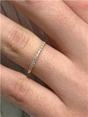 LIV 14k Rose Gold & Diamonds 0.24ct tw G/VS 11 Stone Shared Prong Classic Band Ring