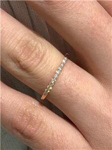 LIV 14k Rose Gold & Diamonds 0.24ct tw G/VS 11 Stone Shared Prong Classic Band Ring