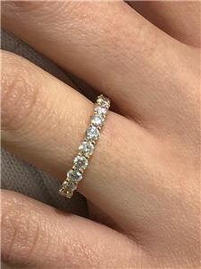 LIV 14k Rose Gold & Diamonds 1.26ct G/VS Round Classic Shared Prong Band Ring