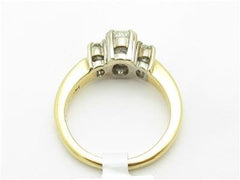 LIV 14k Yellow Gold Genuine 1.68 ct Oval Diamond 3 Stone Design Engagement Ring Gift