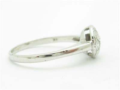 LIV 14k White Gold Genuine Round Pave Diamond Vintage Halo Engagement Ring Gift