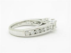 LIV 14k White Gold & Diamonds 3 Stone Design Engagement Promise Ring 1.50ct G-SI1