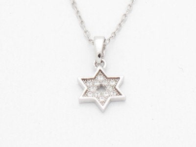 LIV Star Of David Simulated Sapphire Star Necklace