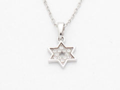 LIV Star Of David Simulated Sapphire Star Necklace