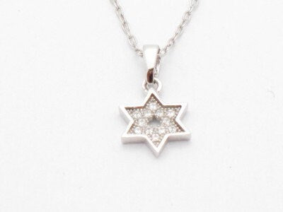 LIV Star Of David Simulated Sapphire Star Necklace