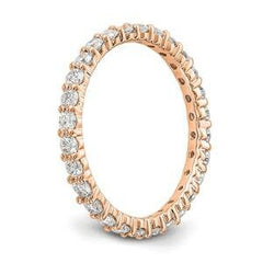 LIV 14k Rose Gold Round Diamond Eternity Band Ring Shared Prong 1.00ct  G/VS1