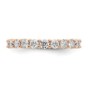 LIV 14k Rose Gold Round Diamond Eternity Band Ring Shared Prong 2.00ct G/VS1