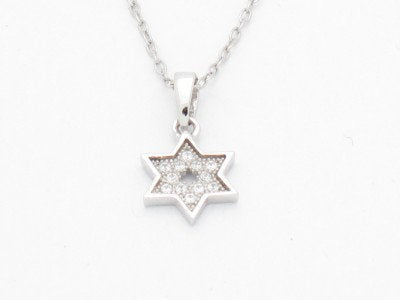 LIV Star Of David Simulated Sapphire Star Necklace