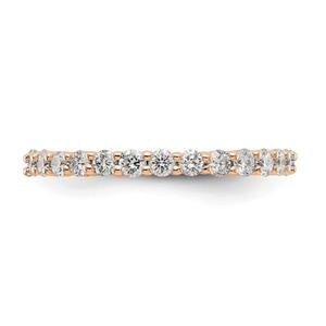 LIV 14k Rose Gold Round Diamond Eternity Band Ring Shared Prong 1.00ct  G/VS1