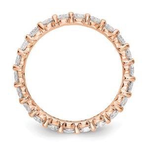 LIV 14k Rose Gold Round Diamond Eternity Band Ring Shared Prong 2.00ct G/VS1