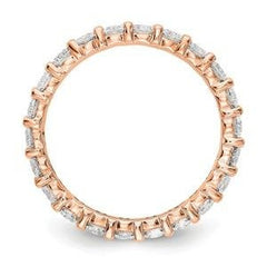 LIV 14k Rose Gold Round Diamond Eternity Band Ring Shared Prong 2.00ct G/VS1