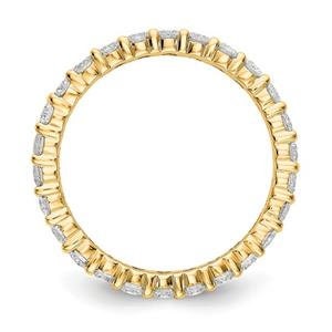 LIV 14k Yellow Gold Round Diamond Eternity Band Ring Shared Prong 1.50ct G/VS