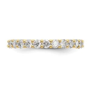 LIV 14k Yellow Gold Round Diamond Eternity Band Ring Shared Prong 1.50ct G/VS