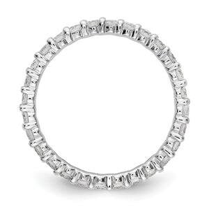 LIV 14k White Gold Round Diamond Eternity Band Ring Shared Prong 1.00ct G/VS1