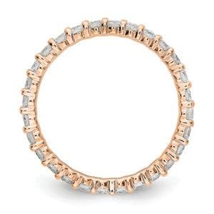 LIV 14k Rose Gold Round Diamond Eternity Band Ring Shared Prong 1.00ct G/VS1