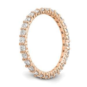 LIV 14k Rose Gold Round Diamond Eternity Band Ring Shared Prong 1.00ct G/VS1