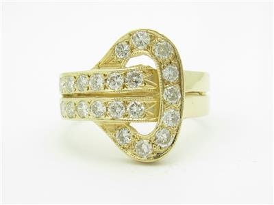 LIV 14k Yellow Gold Diamond Love Knot Design Band Ring 1.25ct tw G/VS1 Gift