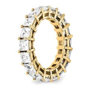 LIV 14k Yellow Gold Princess Cut Eternity Design Band Ring 7.20ct G/I1 Made to Order