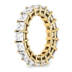 LIV 14k Yellow Gold Princess Cut Eternity Design Band Ring 7.20ct G/I1 Made to Order